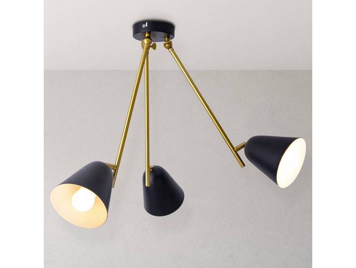 Näve Deckenlampe Triton, dimmbar, messing / gold, für Wohn- / Esszimmer, Metall, Deckenlampe