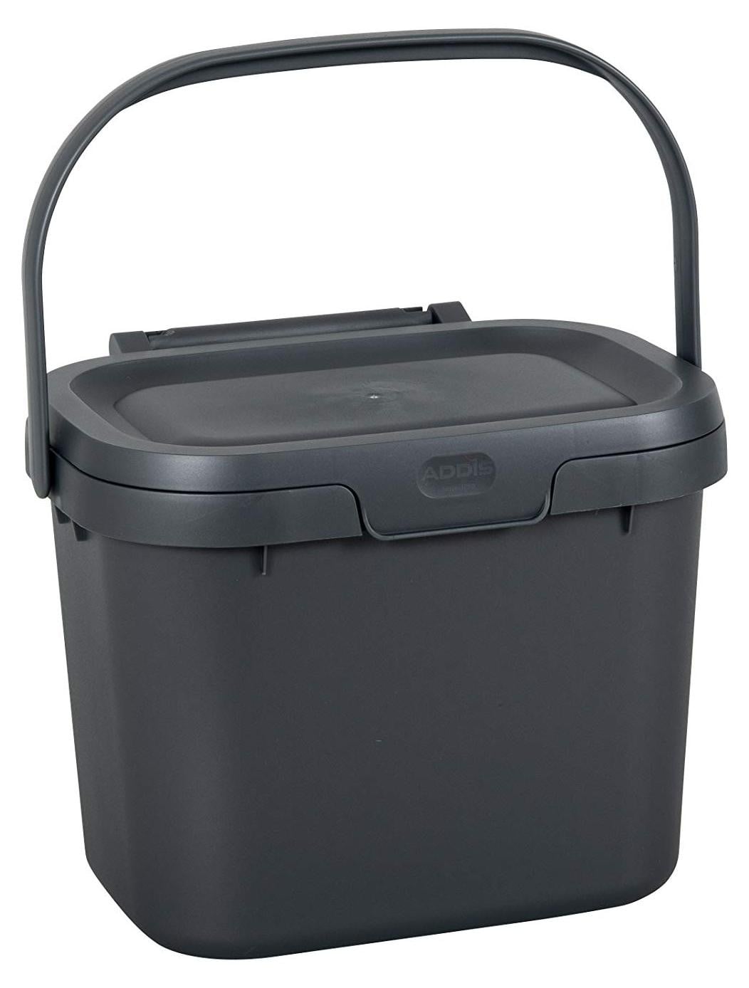 Addis compostbak voor keukenafval, plastic, metallic zilver