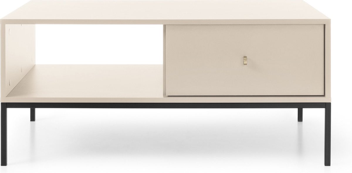 Selsey Monne Salontafel met lade Beige vintage B: 104 cm, D: 68 cm, H: 46 cm