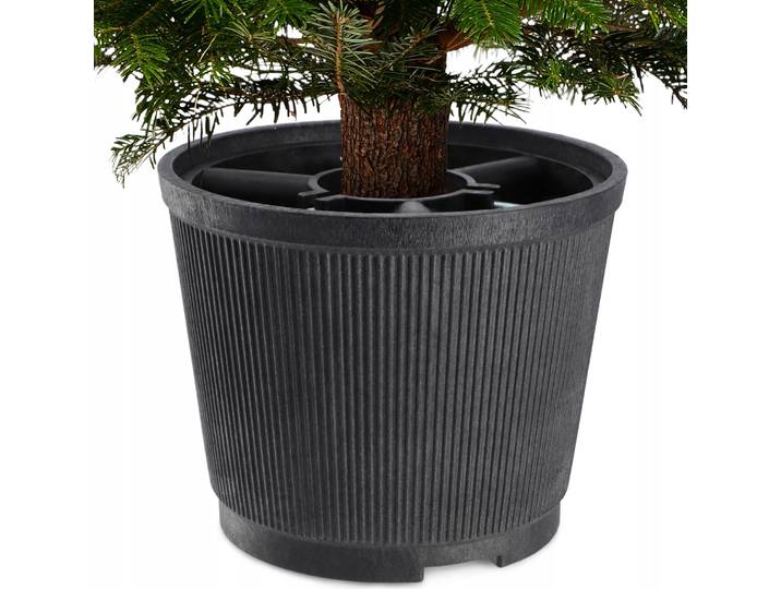 KADAX Support pour sapin de Noël \ Andel\ \, support pour sapin de Noël en plastique recyclé\, graphite\, hauteur d'arbre jusqu'à 250 cm