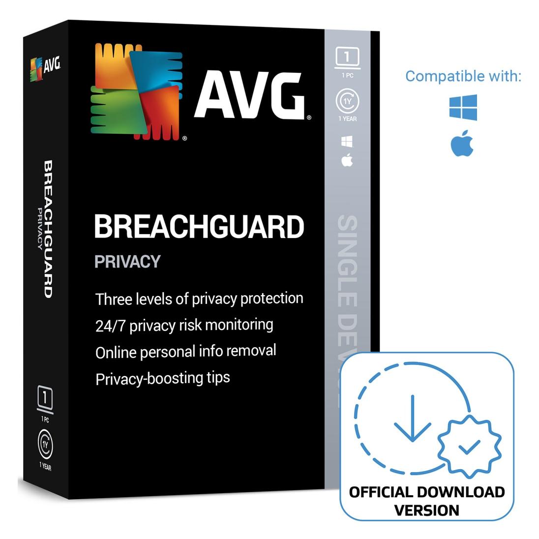 Avast AVG Breach Guard (1 User, 1 Geräte/User, 12 Monate) (brw.1.12m)