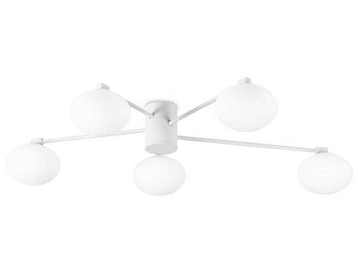 Moderne Deckenleuchte Hermes Metall Weiß 5 Lichter G9 28W 3000K Ip20