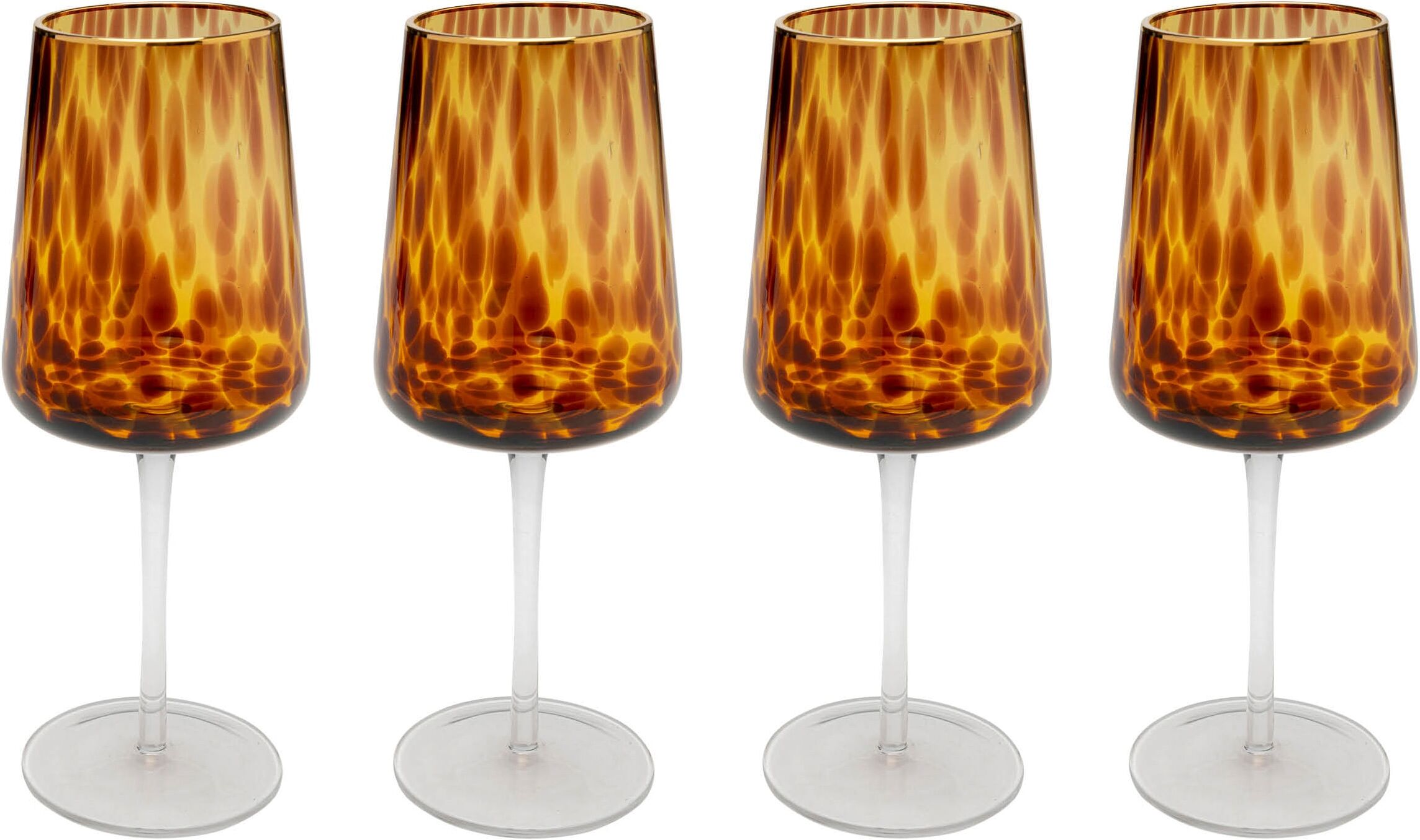 Glas KARE DESIGN "Caramel", braun, B:9cm H:24cm, Glas, Trinkgefässe, Glas, Longdrink-, Wein-, Sekt- oder Wasserglas braun 24cm, 509ml, 4