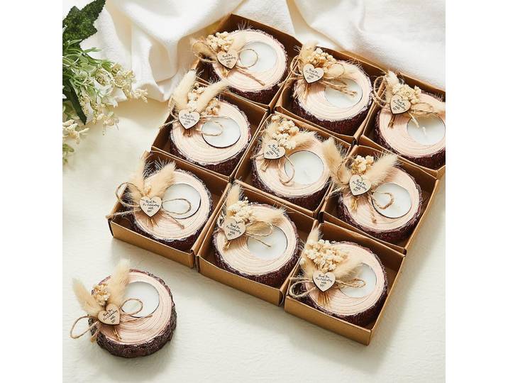 Bougies cadeaux pour invités, 10/15/20 pièces, bougeoirs en bois pour mariage, photophore, réception nuptiale, cadeaux de remerciement pour réception-cadeau pour bébé, cadeaux de fête