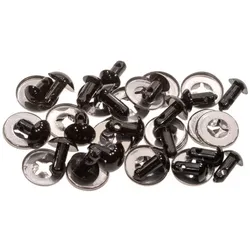 Tieraugen, schwarz, 6 + 8 mm, 20 Stück