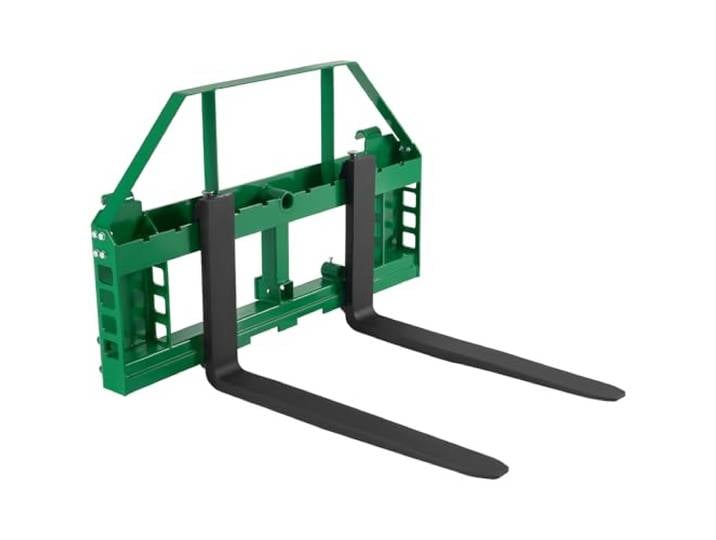 VEVOR Schnellbefestigung, 1814 kg Tragfähigkeit, Palettengabelrahmenaufsatz mit 1065 mm Gabeln, Gabelstaplerklingen, 50,8 mm Anhängerkupplung & Speerhülsen, passend für JD-Traktoren