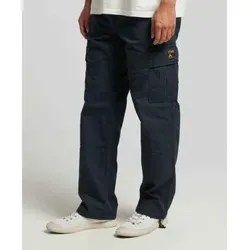 Superdry für Herren. M7011029A Marineblaue lockere Cargohose (30/32), Lässig, Baumwolle