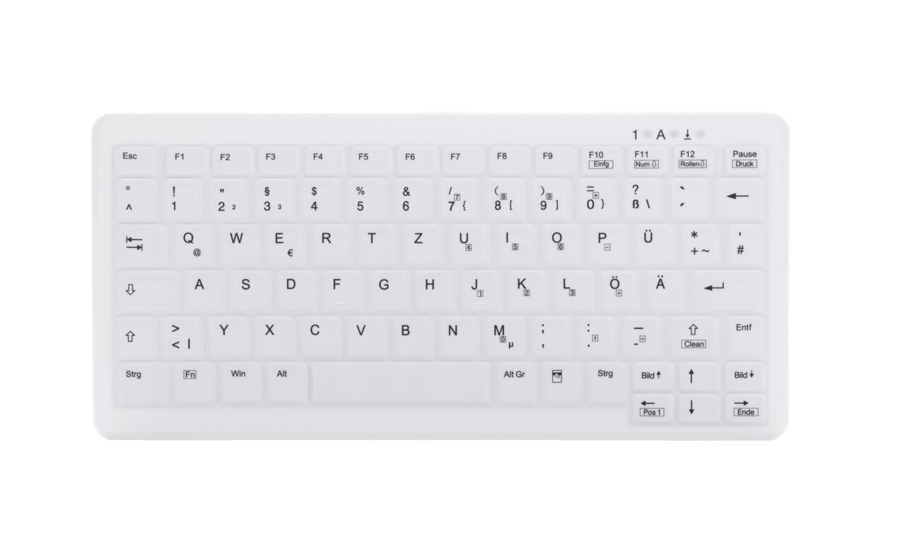 ContourDesign Active Key AK-C4110 Desinfizierbare Tastatur im Notebook-Design AK-C4110F-US-W/GE