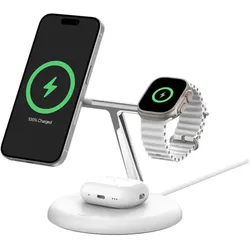 Belkin Charging Stand (15 W), Wireless Charger, Grau, Weiss