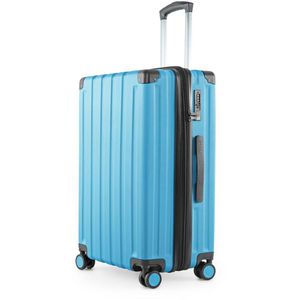 Hauptstadtkoffer Koffer Q-Damm, erweiterbar, cyan, Hartschale, 4 Rollen, 71 Liter, 45,5 x 68 x 27cm