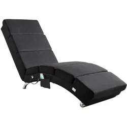 Relaxliege London Anthrazit mit Massage- & Heizfunktion