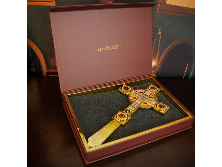 HTISOK bénédiction orthodoxe croix main Articulos religieux décoration Catolicos église Cruz pectorale