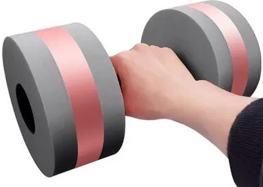 Healfit Counter Water Sports Aerobic Fitness Equipment, Multicolor EVA Water Dumbbell, Pool Floating Dumbbell Aquatic Exercise grey pink
