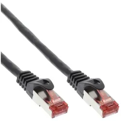 INLINE Crossover Patchkabel, S/FTP, Cat,6, schwarz, 3m