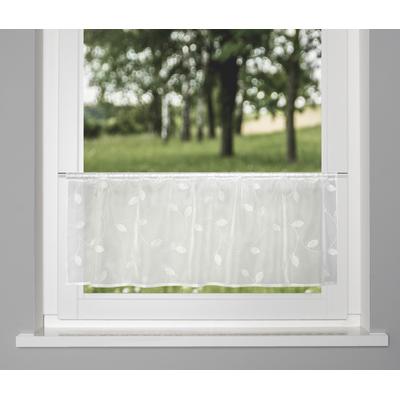 Scheibengardine HOME WOHNIDEEN "SHARY" Gr. 1, weiß, B:145cm H:45cm, Voile, Polyester, Gardinen, Cafehaus Voile bestickt