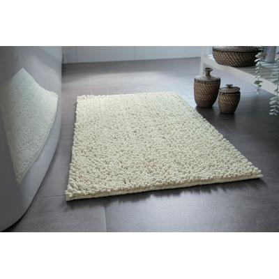 Badematte WECON HOME BASICS "Benno", beige (creme beige), H:22mm, Polyester, Badematten, Badematte, waschbar, rutschfest, sehr weich, strapazierfähig, Chenille, robust