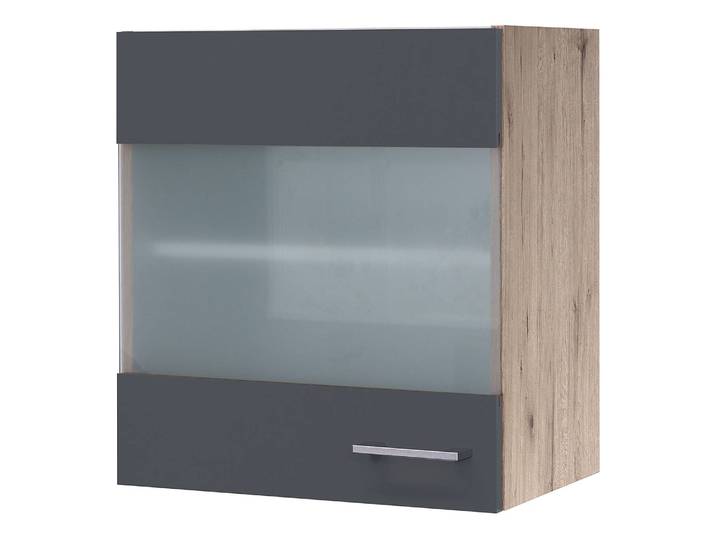 Hängeschrank Glas horizontal 50cm Braun/Grau/Basalt