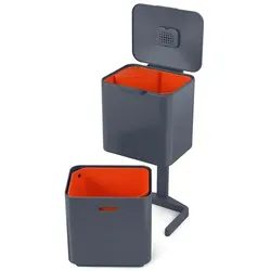Joseph Joseph Intelligent Waste Totem Recycler graphit 60 L 60 L, Recycling System aus pulverbeschichtetem Stahl