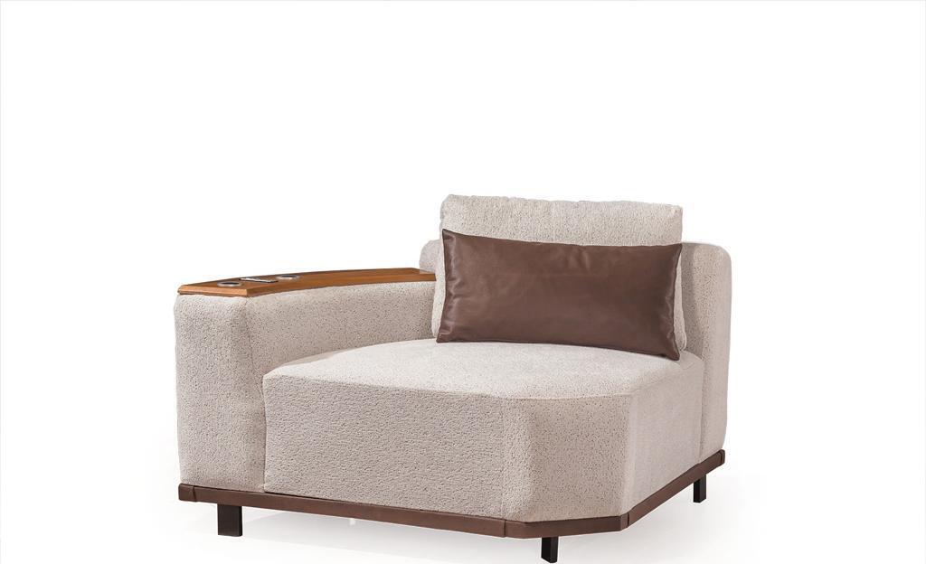 Beiges Modulsofa Designer Ecksofas Wohnzimmer Polster Couchen