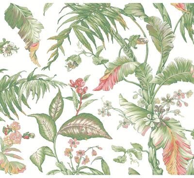 York Wallcoverings Pink Fiji Garden Peel and Stick Wallpaper