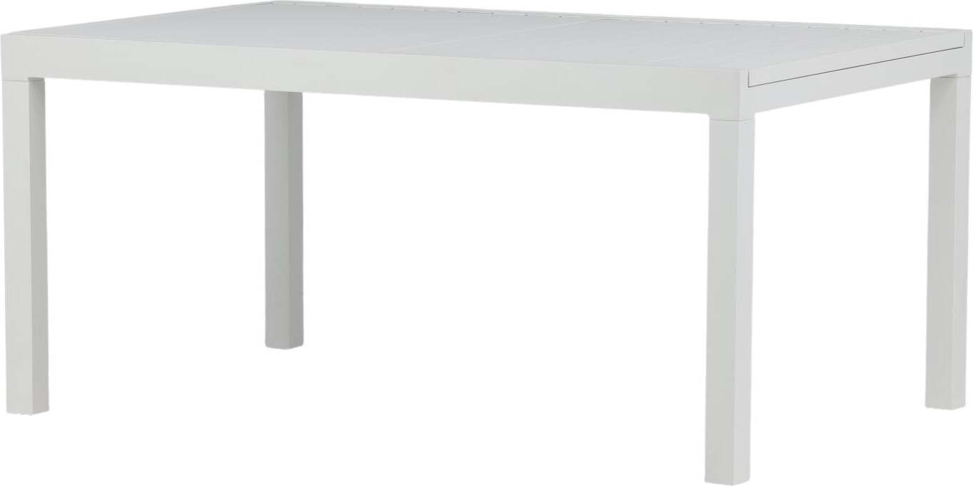 FURNLUX Aussen-esstisch Marbella Weiss 100cm / Hauptfarbe: Weiß / Abmessungen: 100 x 160 x 75 cm