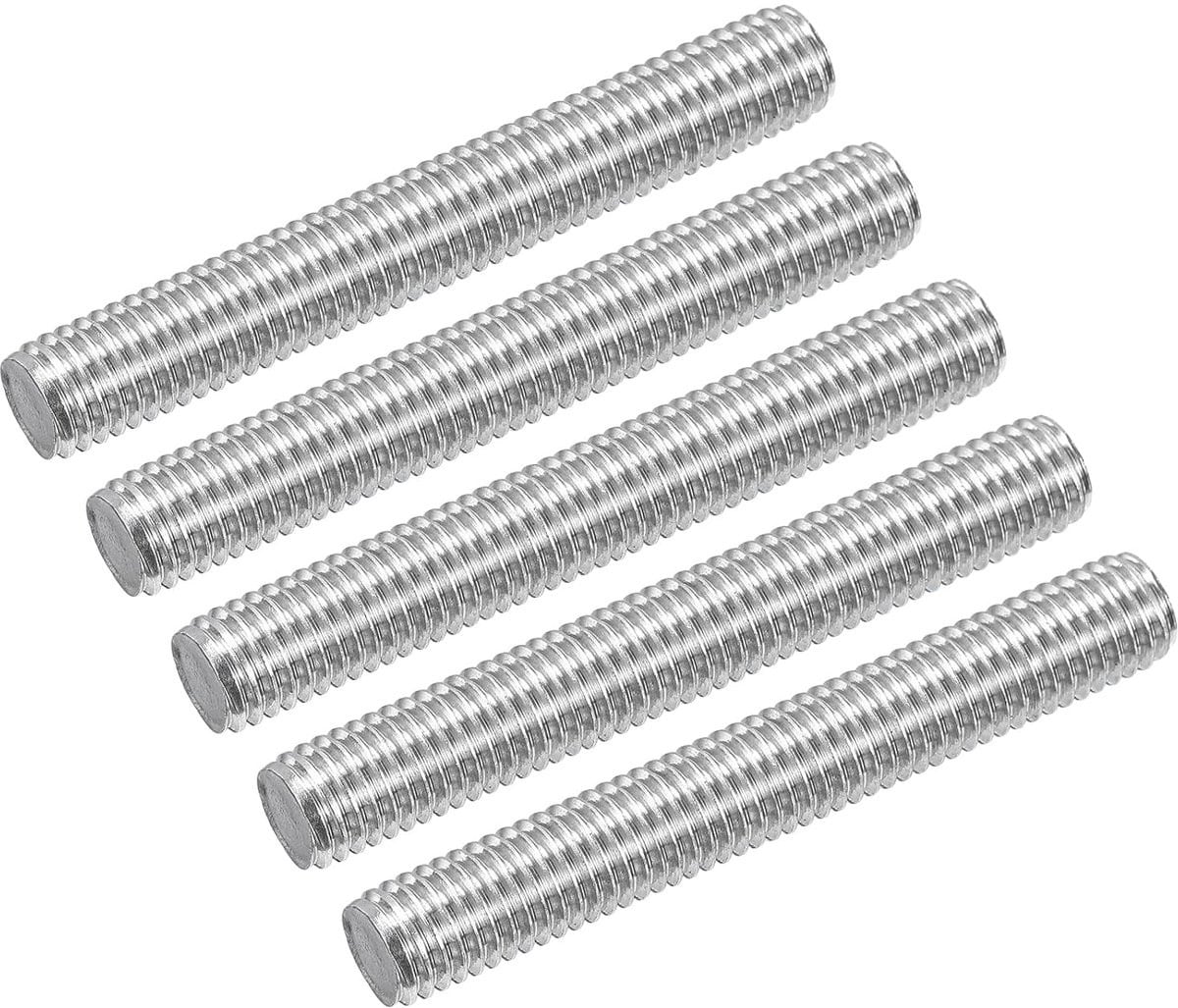 5 stuks M10 x 70 mm schroefdraadstangen van 304 roestvrij staal met rechtse schroefdraad