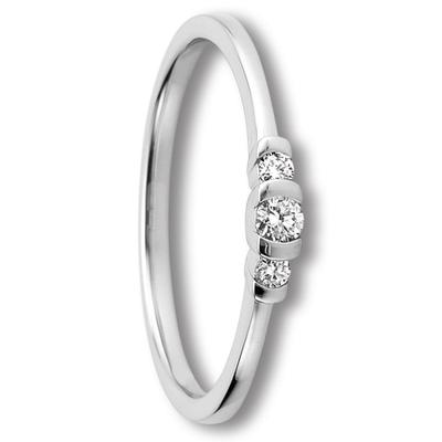 Diamantring ONE ELEMENT "0.11 ct Diamant Brillant Ring aus 585 Weißgold" Gr. 56, silber, Fingerringe, Damen, 56, 0,11 mit Diamant, Diamanten Gold Weißgold 585, Diamanten, Gold, Weißgold 585, Diamantring, Dezenter Glanz – Diamantakzente für besondere...