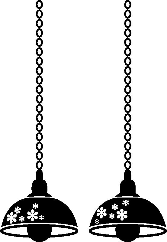 Ambiance-sticker Sticker Lampes industrielles suspendues