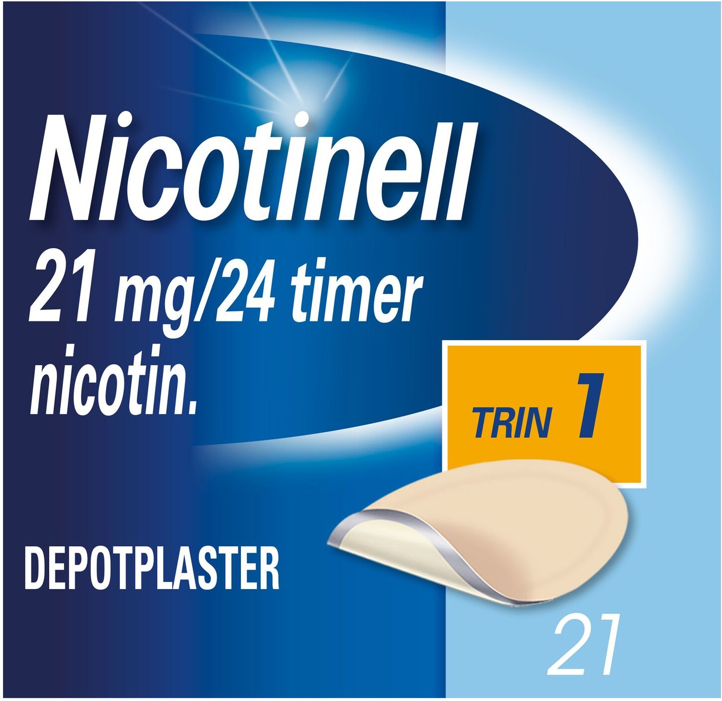 Nicotinell 21 mg/24 timer 21 stk Depotplastre