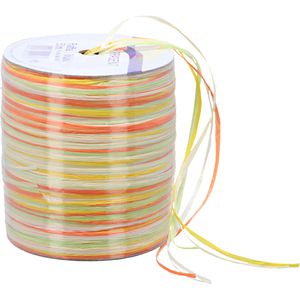Präsent Geschenkband Raffia Multicolour, gelb, Bastband, 3mm x 50m, matt