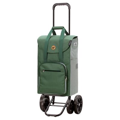 Einkaufstrolley ANDERSEN "Quattro Shopper Liska", grün, B:42cm H:117cm T:23cm, Polyester, Einkaufskörbe
