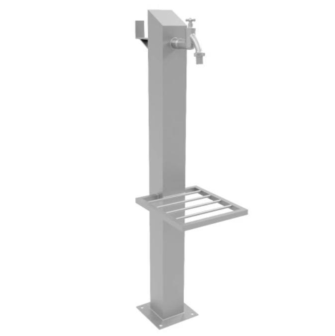 Wassersäule Wasserzapfsäule Wasserhahn Wasserstelle Edelstahl Gartensäule 1/2"