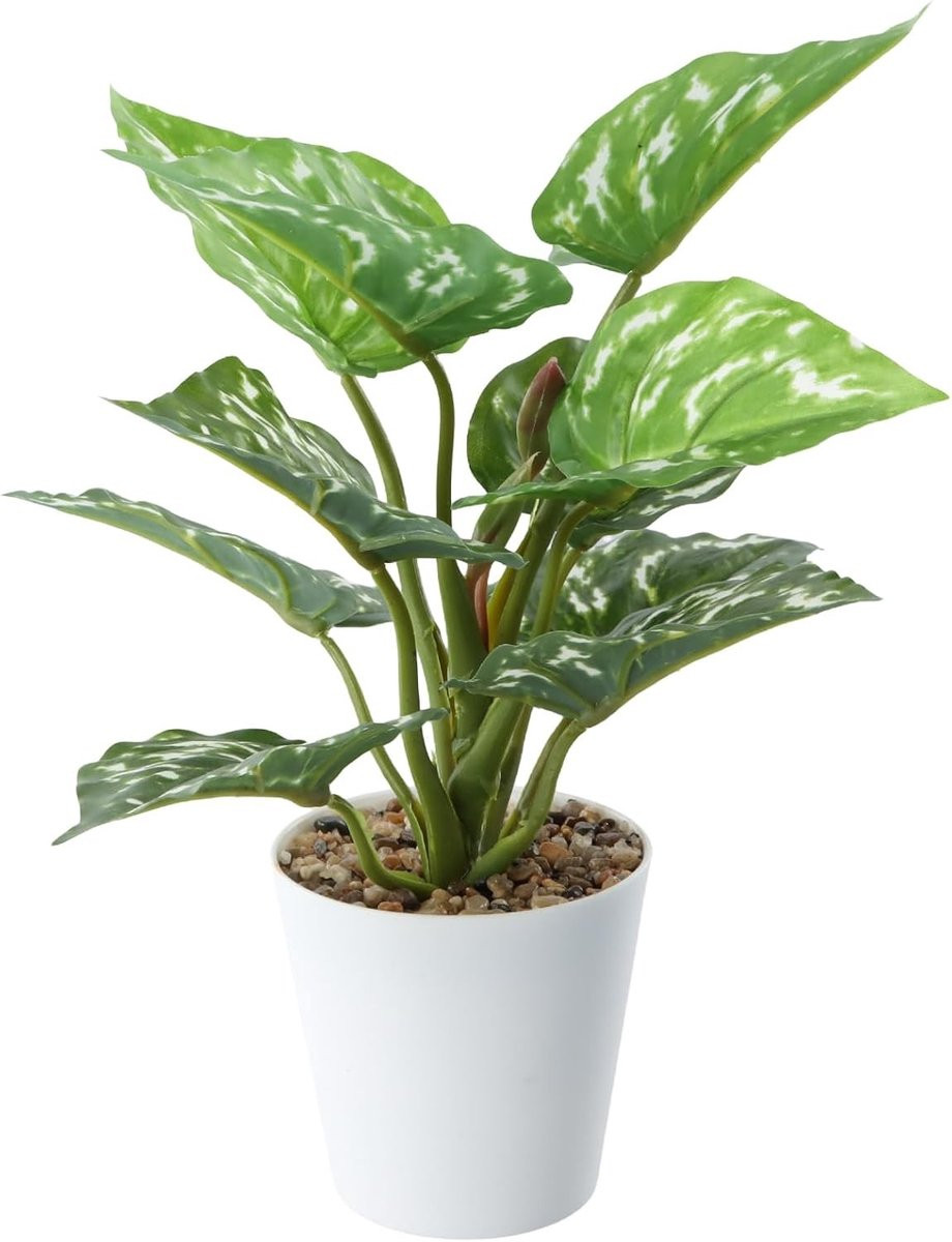 Kunstplant met pot van 30 cm voor decoratie in de badkamer, het kantoor, de keuken of de woonkamer