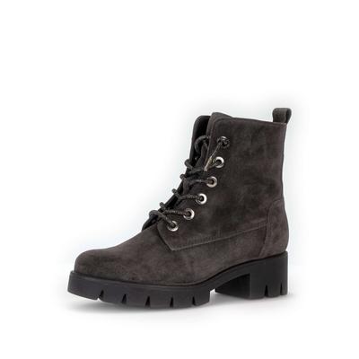 Schnürstiefelette GABOR "Schnürstiefelette", Damen, Gr. 35, grau, Schuhe Schnürstiefelette