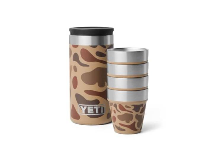 YETI Schnapsgläser mit Tragetasche, 4 Stück, Wetlands Camo