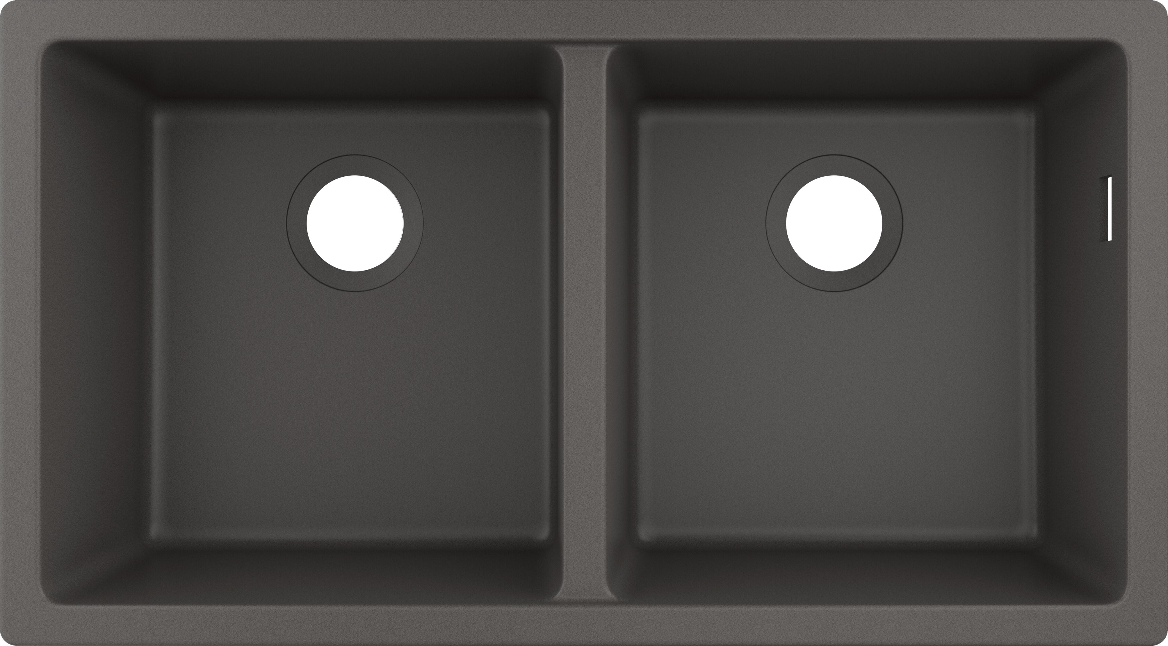Hansgrohe encastré 43434290 820 x 450 mm, 2 cuves principales, gris pierre