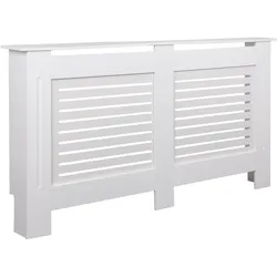 FineBuy Regal Holz furniert Weiss, Zubehör Heizen