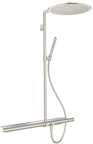 Hansgrohe Axor Showerpipe 27984800 mit Thermostat 800, Kopfbrause 350 1jet, stainless steel optic