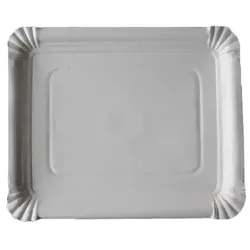 1000 Eckige Pappteller 16 x 20 cm Kuchenteller, Partyteller, Imbissteller