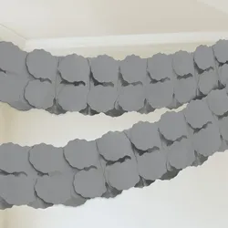 Papier Girlande silber
