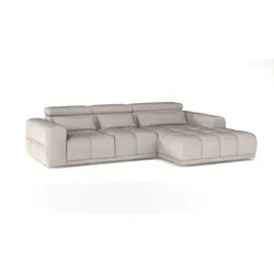 Ecksofa Panama Stoff Silver