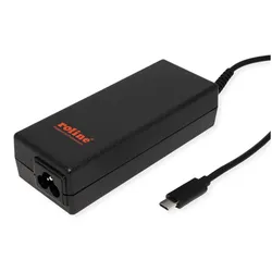 Roline USB Charger mit C5 Anschluss, 1x USB Typ C (100 W, 1 Port), USB Ladegerät, Schwarz