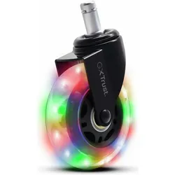 Trust GXT701 LED Gel Chair Wheels, Gaming Stuhl, Schwarz