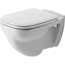 Duravit D-Code Wand-WC, Flachspüler, 355 × 540 × 350 mm, 2210090000, Farbe: Weiß Hochglanz