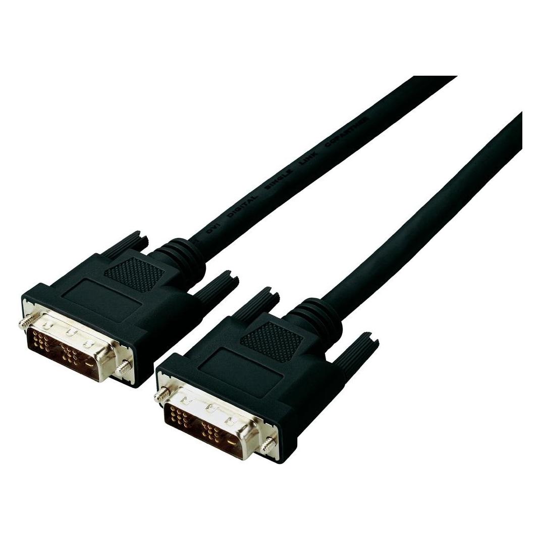 Manhattan DVI-D Monitorkabel DVI-D Stecker auf DVI-D Stecker (Single Link), Beige, 1,8 m (1.80 m) (328821)
