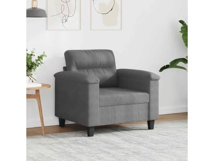 HEFZGDB Dunkelgrauer Sessel 60 cm Breite aus strapazierfähigem Mikrofasergewebe mit Metallgestell für Stabilität und Komfort, strapazierfähige Polsterung für langlebige Nutzung,