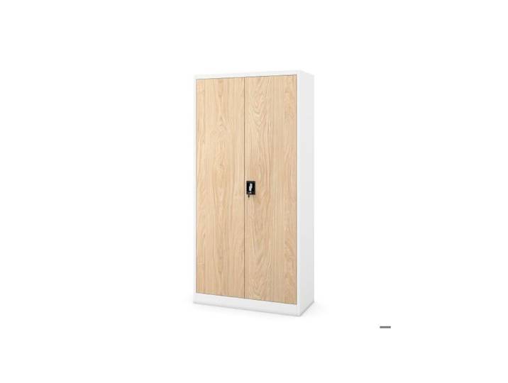 Armoire métallique multifonctionnelle blanche / chêne Sonoma : Eco Design DAWID 900 x 1850 x 450 mm