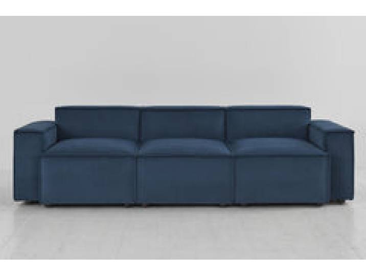 Dreisitzer-Sofa Model 03, Blaugrün