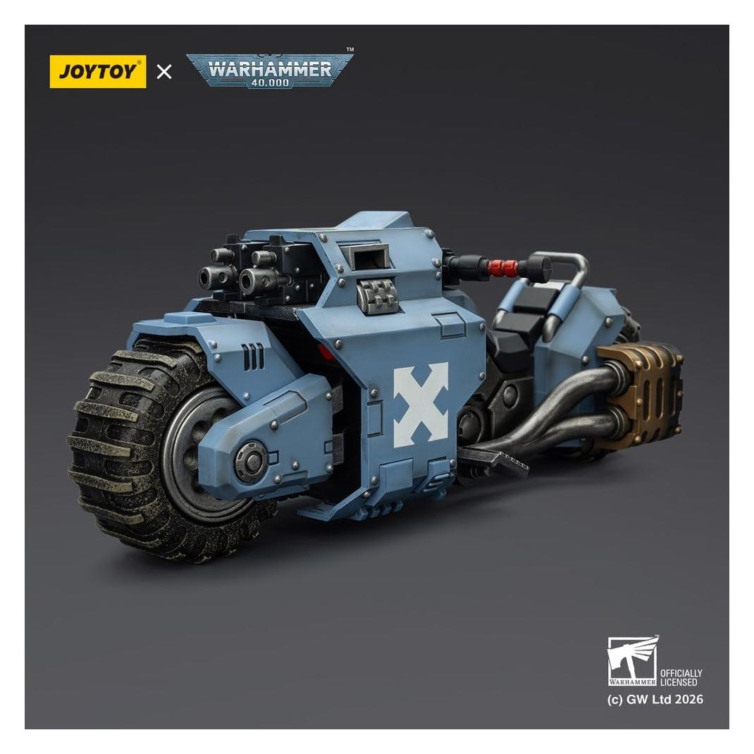 Joy Toy Warhammer 40,000 Raider-pattern Combat Bike Space Wolves with twin-linked bolt rifles 22 cm (JT03769)