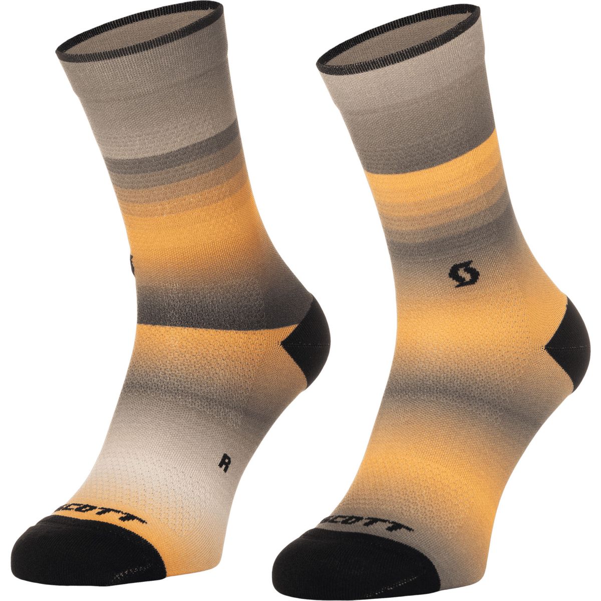 Scott Sock Gradient Stripes Crew toast beige/gleam orange (8254) S 4250888254363